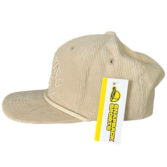 Snapback Sports Corduroy Hat Rope Upside Down - Picture 4 of 7